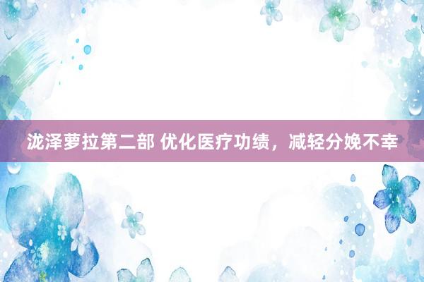 泷泽萝拉第二部 优化医疗功绩，减轻分娩不幸