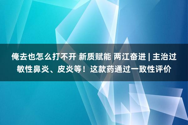 俺去也怎么打不开 新质赋能 两江奋进 | 主治过敏性鼻炎、皮炎等！这款药通过一致性评价