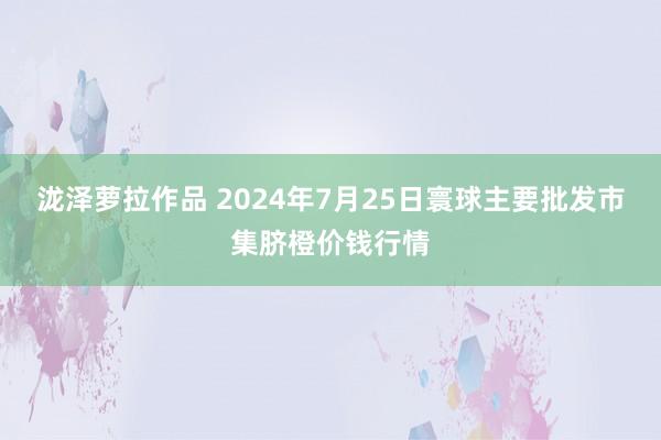 泷泽萝拉作品 2024年7月25日寰球主要批发市集脐橙价钱行情