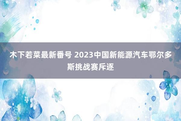 木下若菜最新番号 2023中国新能源汽车鄂尔多斯挑战赛斥逐