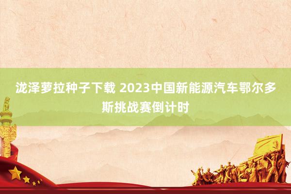 泷泽萝拉种子下载 2023中国新能源汽车鄂尔多斯挑战赛倒计时