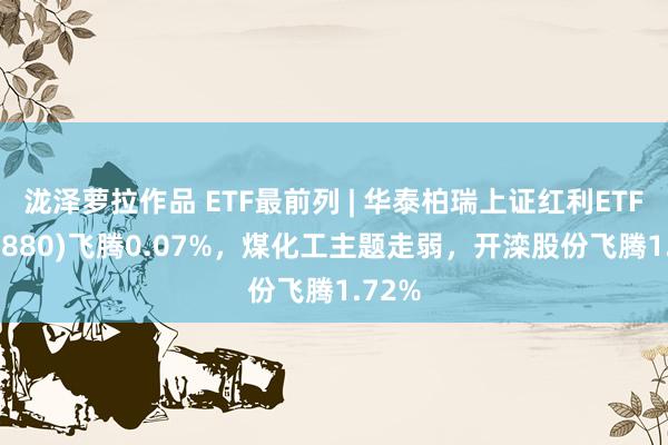 泷泽萝拉作品 ETF最前列 | 华泰柏瑞上证红利ETF(510880)飞腾0.07%，煤化工主题走弱，开滦股份飞腾1.72%