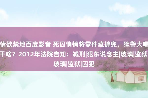 情欲禁地百度影音 死囚悄悄将零件藏裤兜，狱警大喝：你干啥？2012年法院告知：减刑|犯东说念主|玻璃|监狱|囚犯